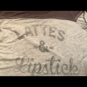 Lattes & lipstick Graphic tee.